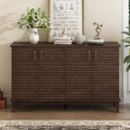 60"L 4-Door Sideboard Buffet with Adjustable Shelves