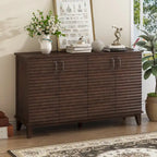 60"L 4-Door Sideboard Buffet with Adjustable Shelves