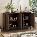 60"L 4-Door Sideboard Buffet with Adjustable Shelves