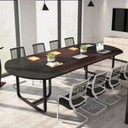 6FT Oval Conference Table Curved Meeting Tables for Office