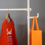 Telescopic Garment Rack with Two Bars, 176 lb Capacity