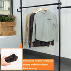Telescopic Garment Rack with Two Bars, 176 lb Capacity