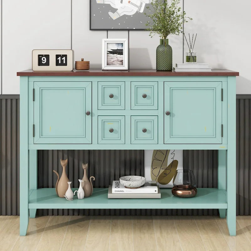 Solid Acacia Sideboard Console Table, 46"L