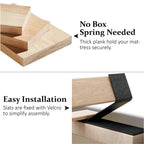 Modern Bed Frame with Velvet Button Tufted Headboard